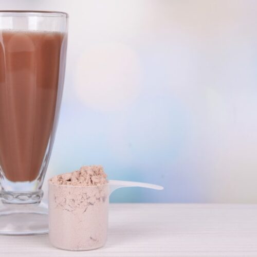 healthy chocolate cherry protein smoothie